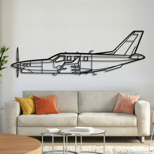 Daher TBM 960 high-performance turboprop wall art, laser-cut textured steel with matte finish
