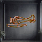 Navigate Craft Beaver décor, ready-to-hang neon outline wall art—perfect gift for bush pilot and wilderness aviation fans