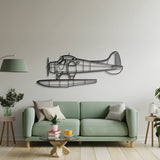 Modern De Havilland Beaver metal wall art – pilot-themed gift featuring classic bush plane silhouette