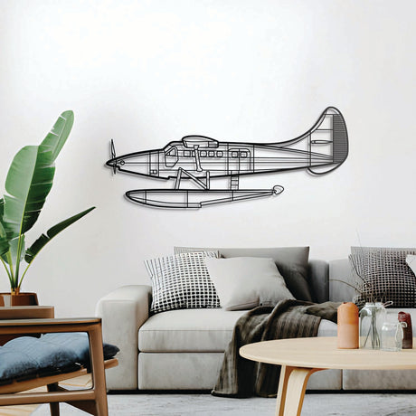 Ready‑to‑hang DHC‑3T airplane wall decor, textured dyed steel, perfect aviation enthusiast gift