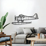 Turbo Beaver DHC-2 Mk III seaplane metal wall sculpture – minimalist aviation décor for hangar or living space