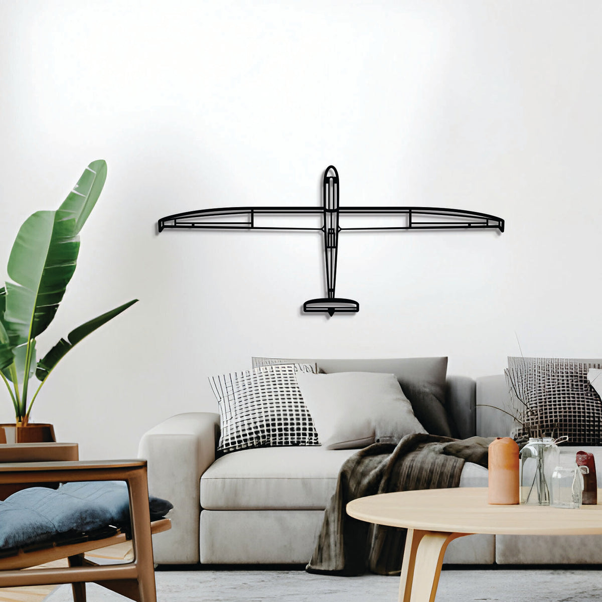 Navigate Craft Discus Top glider décor, ready-to-hang with elevation screws, ideal avgeek gift for aviation lovers