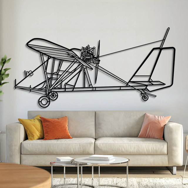 Dragonfly C metal aircraft wall art in 2 mm laser‑cut steel with matte powder‑coated textured finish and 3D elevation screws