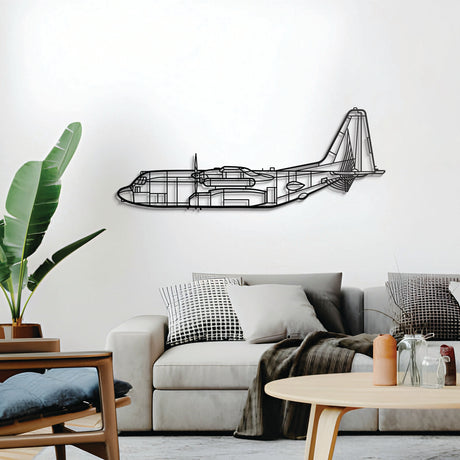 Ready‑to‑hang EC‑130 Compass Call wall décor, textured dyed steel—ideal gift for aviation and electronic warfare enthusiasts