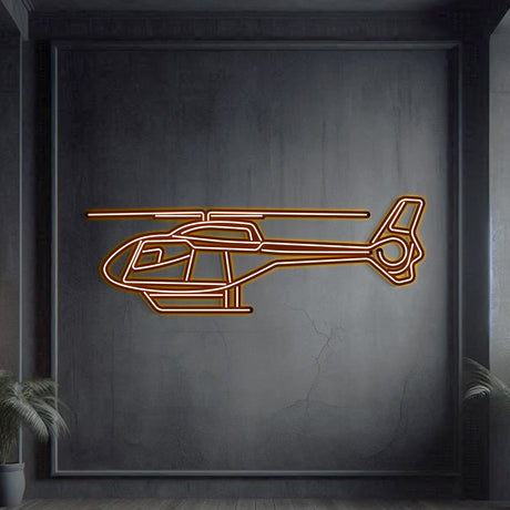 Navigate Craft EC120 Colibri décor, ready‑to‑hang with neon accent—ideal gift for light helicopter aviators and rotorcraft enthusiasts