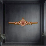 Navigate Craft Compass Call décor, ready-to-hang neon outline wall art—iconic gift for electronic warfare and military aviation enthusiasts