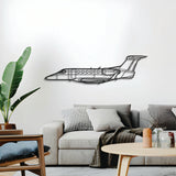 Phenom 300 light executive jet wall décor – sleek private jet profile rendered in textured steel