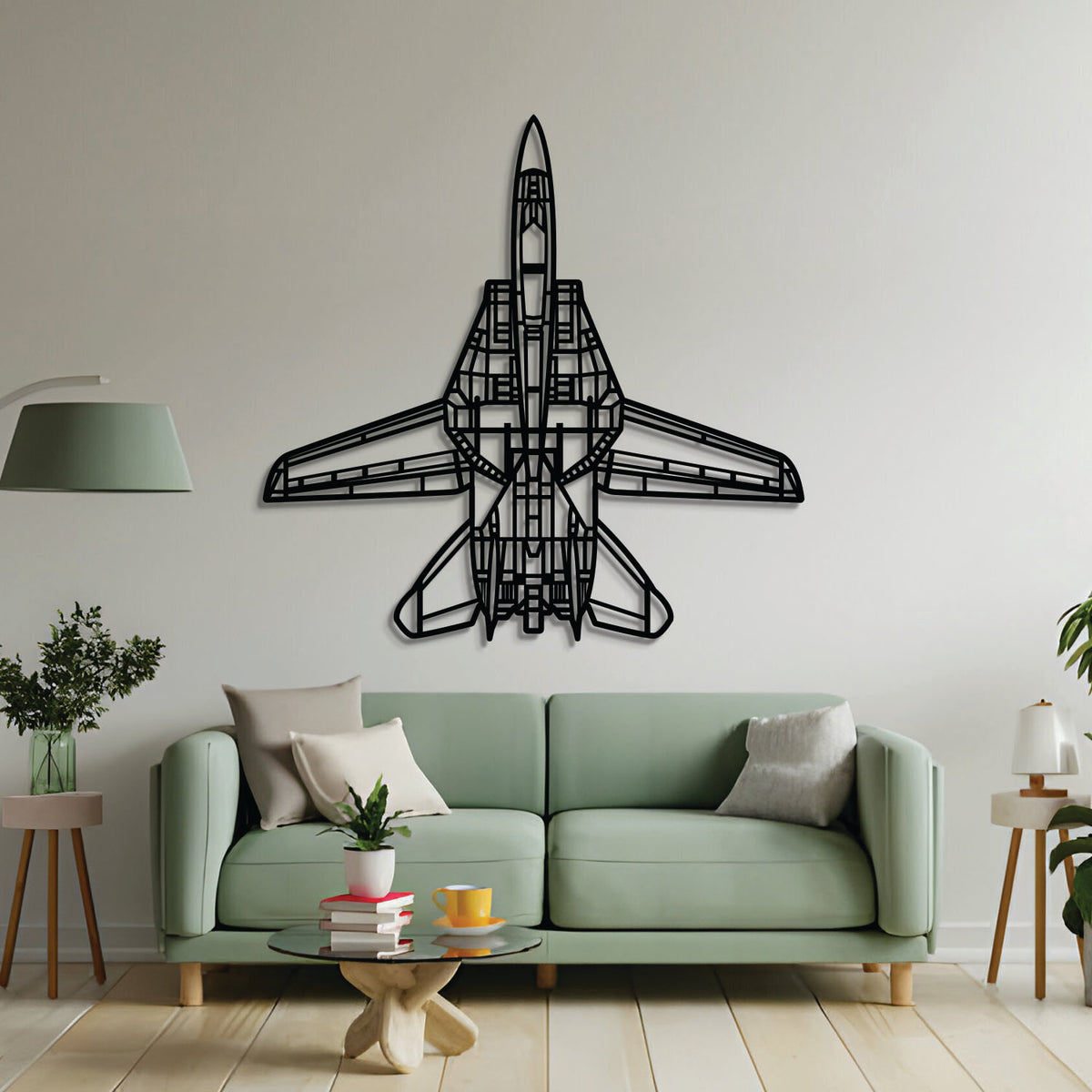 Navigate Craft F‑14D Tomcat décor, ready‑to‑hang with elevation screws, perfect aviation gift for avgeeks