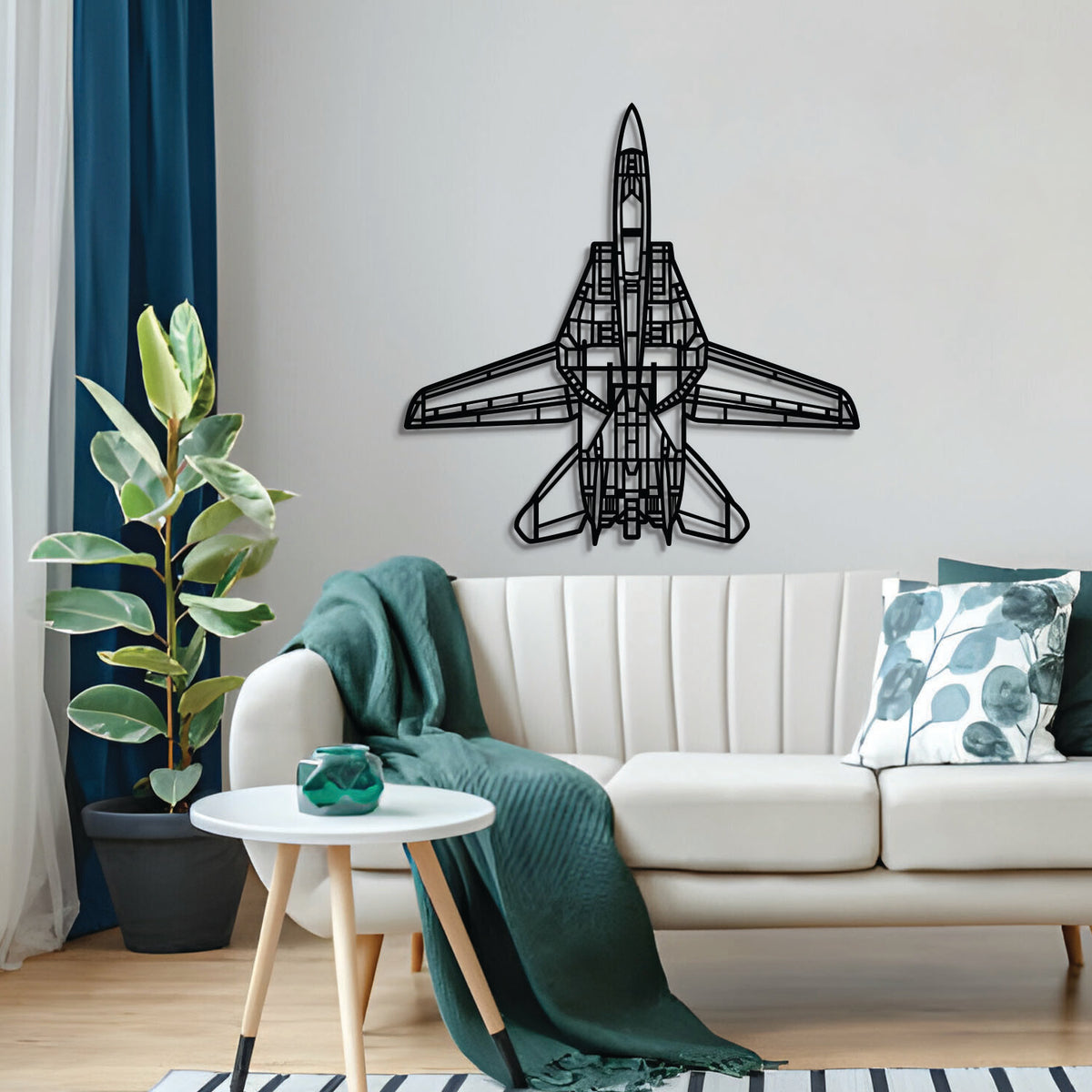 Matte‑finish F‑14D Tomcat aircraft wall art, ideal avgeek gift for aviation enthusiasts on special occasions