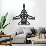 2 mm steel F‑14D Tomcat wall art, laser‑cut matte finish, floats 1 cm off wall for dramatic 3D effect