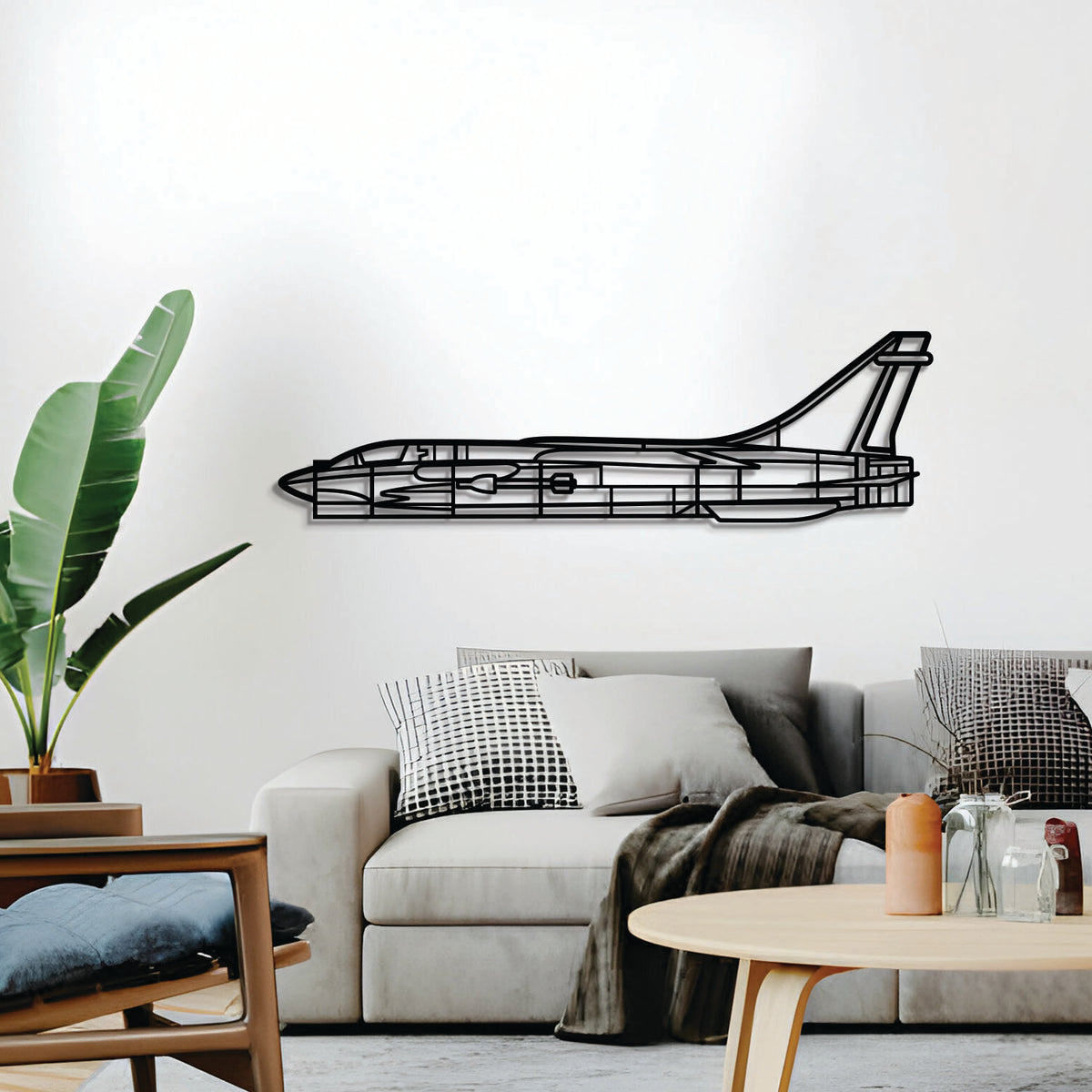 Matte‑finish F‑8 Crusader aircraft wall art, perfect avgeek gift for special occasions