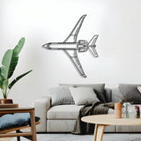 Ready‑to‑hang Falcon 900EX jet wall décor, textured dyed steel—ideal aviation enthusiast gift