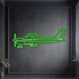 Sleek 177A neon wall art, laser-cut matte steel with stylish 3D floating presence