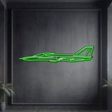 F‑111 neon wall art, sleek aviation-themed décor ideal for hangars, offices, or modern living spaces