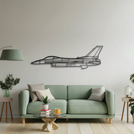 F-16C Block 50 metal airplane wall art – handcrafted aviation gift for pilots and enthusiasts