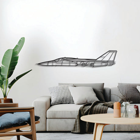 FB‑111F wall décor – elevated 1 cm off the wall using spacers for striking 3D shadow effect of a variable‑geometry wing bomber