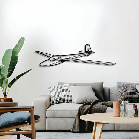 201 Standard Libelle 3D metal wall décor, elevated 1 cm from wall, ready-to-hang aviation centerpiece
