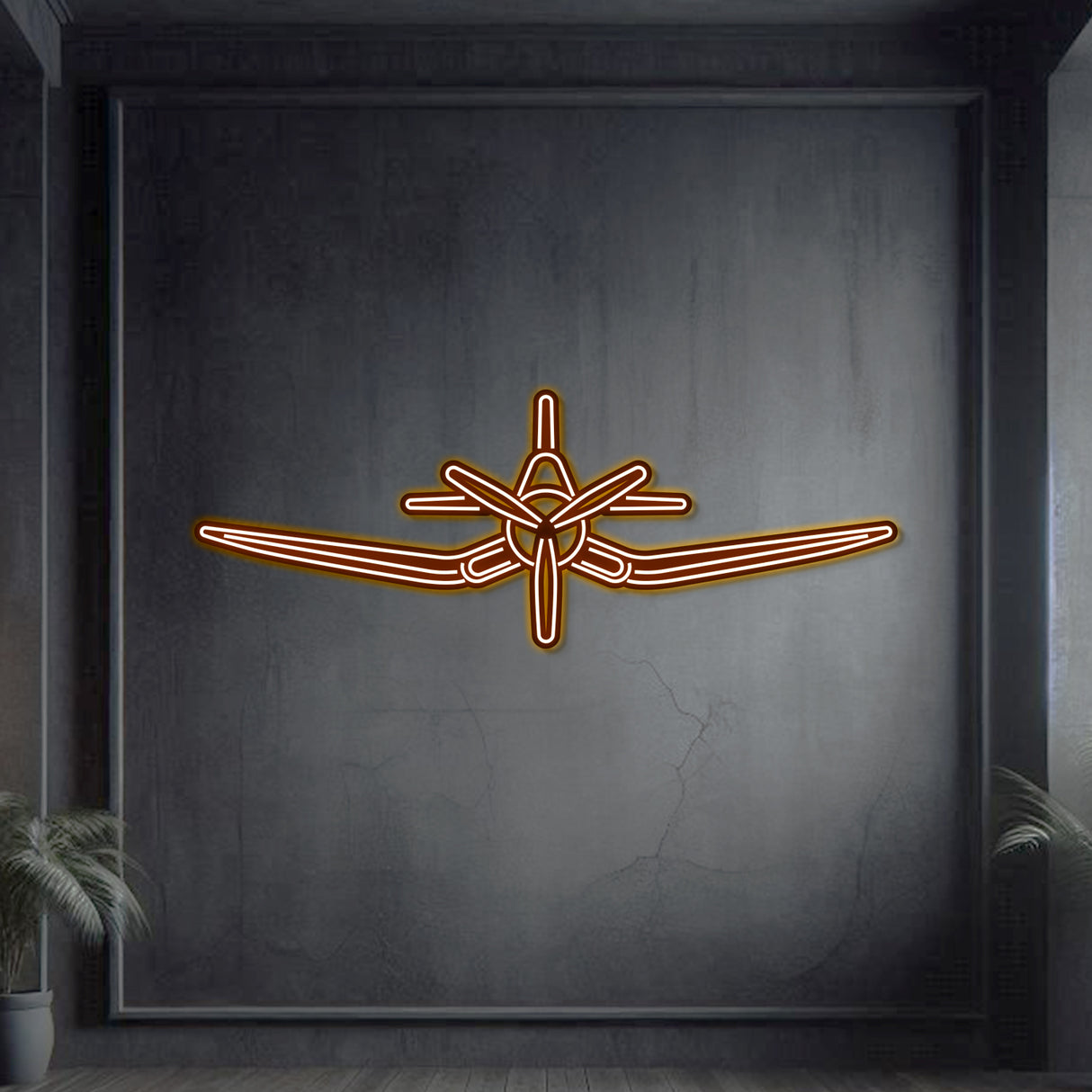 Navigate Craft Corsair décor, ready‑to‑hang with neon accent, perfect avgeek gift for World War II naval aviation fans
