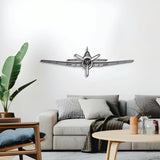 F6F Hellcat wall décor – elevated slightly off the wall using spacers to produce a striking 3D shadow effect of its robust central‑engine profile