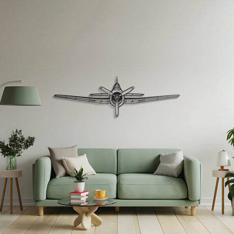 F6F Hellcat metal wall décor – precision laser‑cut fighter profile floating off the wall, honoring its legendary performance, resilience, and role in carrier combat