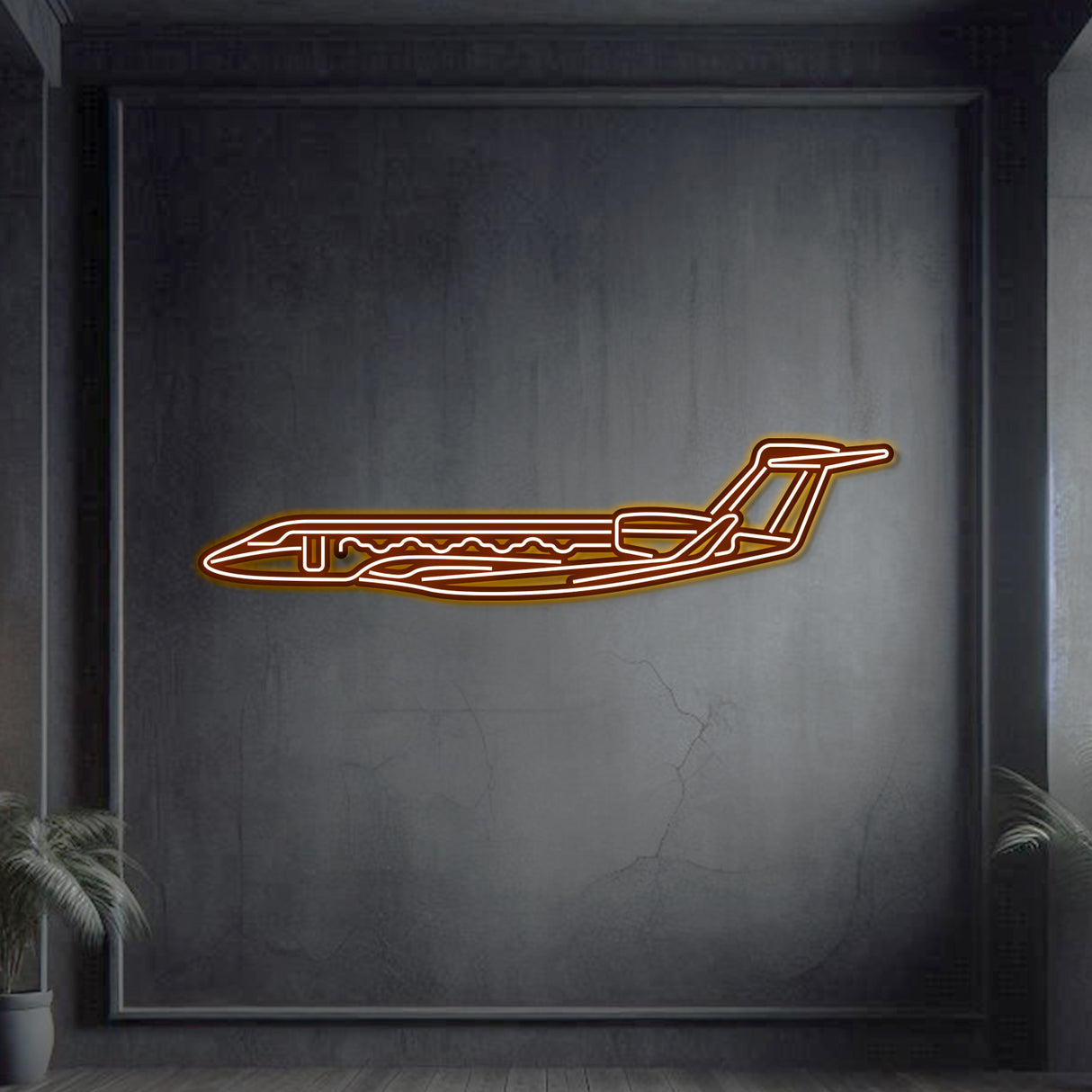 Navigate Craft G650 décor, ready‑to‑hang with neon accent, perfect avgeek gift for luxury aviation and executive travel fans