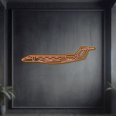 Navigate Craft G650 décor, ready‑to‑hang with neon accent, perfect avgeek gift for luxury aviation and executive travel fans
