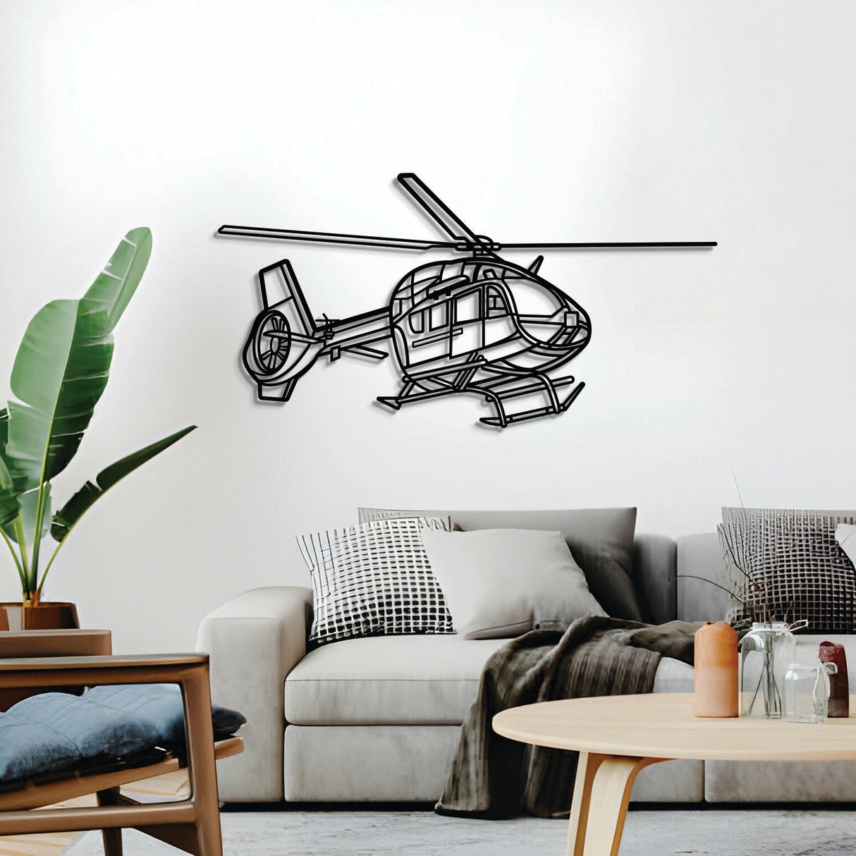 Matte-finish H145M LUH SOF aircraft wall art, perfect avgeek gift for aviation enthusiasts on special occasions