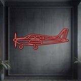 Archer LX metal neon aircraft decor, matte powder coat, 2 mm steel, 3D look, ideal for hangar