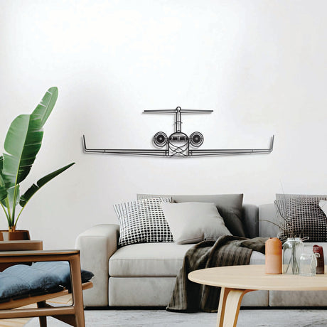 Ready‑to‑hang IV Front aircraft wall decor, textured dyed steel, perfect aviation enthusiast gift