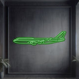 Metal neon 747-8 wall art, matte finish 2 mm steel, ready to hang, aviation centerpiece