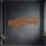 Navigate Craft Stuka décor, ready-to-hang with neon accent, perfect avgeek gift for WWII aviation enthusiasts