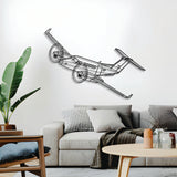 Ready‑to‑hang King Air 300 wall décor, textured dyed steel—ideal aviation enthusiast gift