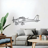 KR‑030 Topaz wall décor, textured matte steel lifted 1 cm for sleek floating aviation design