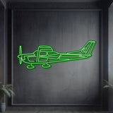 Cessna 182 neon wall art, sleek modern aviation décor perfect for flight schools, hangars, or contemporary living spaces