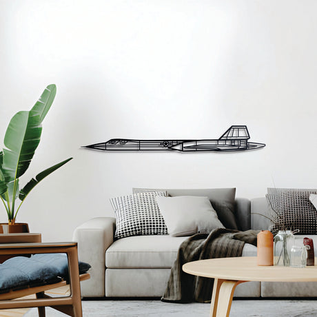 Lockheed SR-71 Blackbird aircraft wall décor – sleek spy plane profile in powder-coated steel