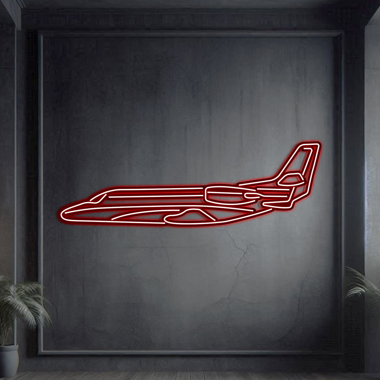 Matte‑finish Citation XLS neon jet wall art—executive heritage gift for retirements, promotions, or milestone moments