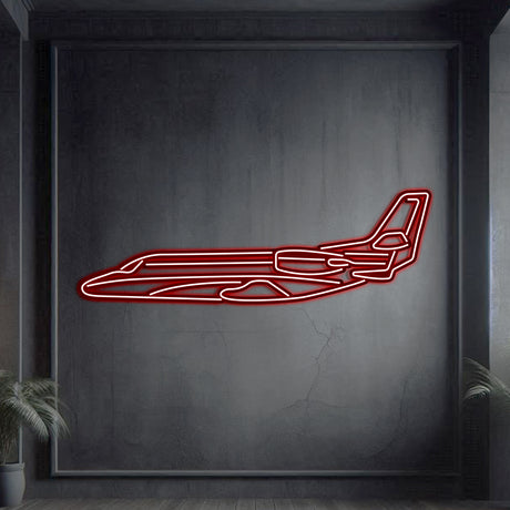 Matte‑finish Citation XLS neon jet wall art—executive heritage gift for retirements, promotions, or milestone moments