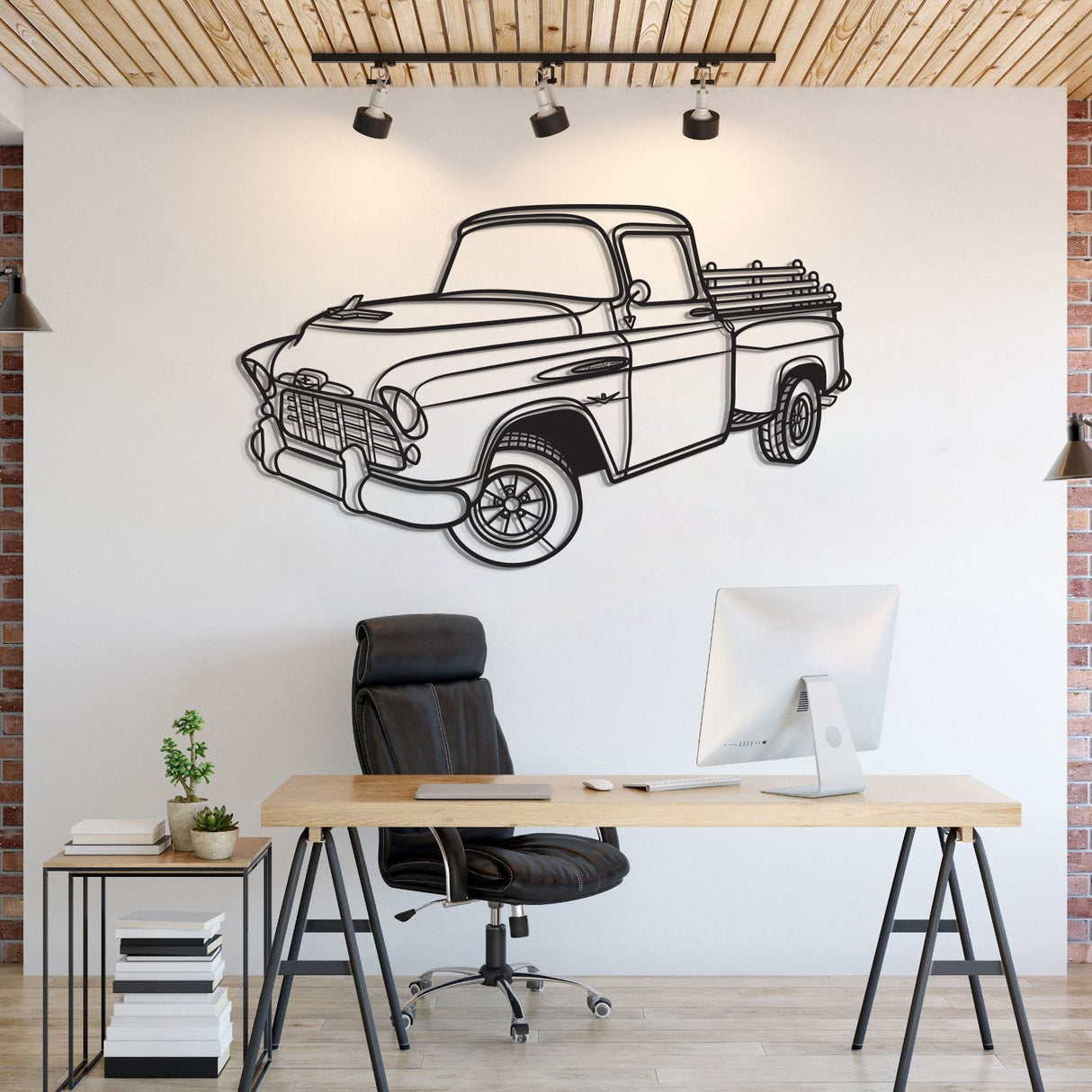 1958 3100 Perspective Metal Car Wall Art - NC1295