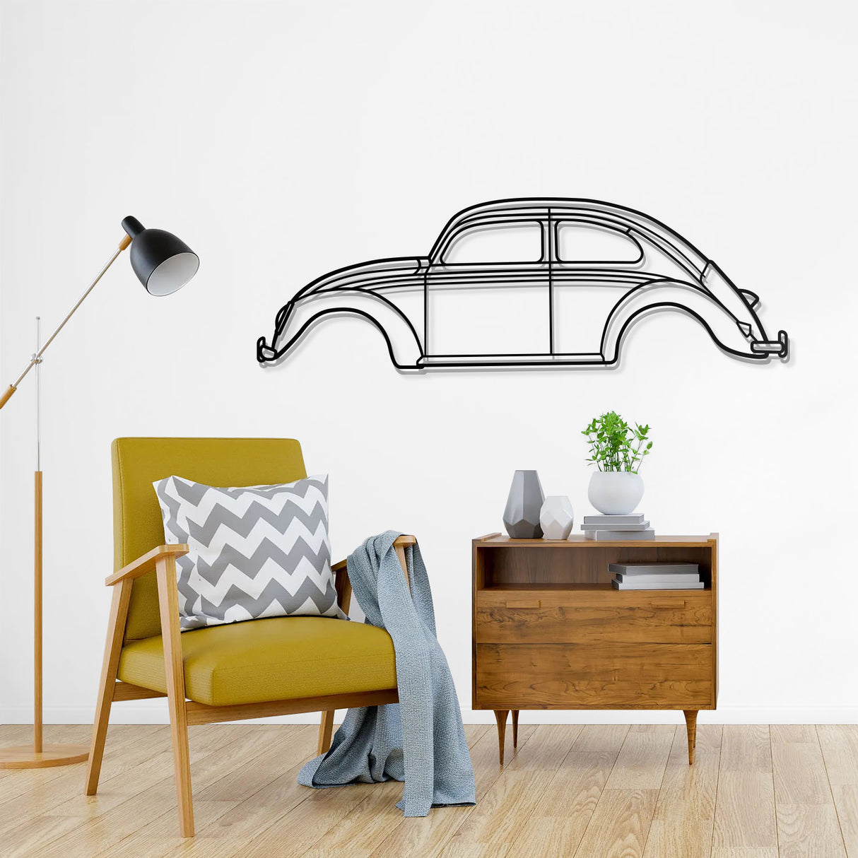 1963 Beetle Metal Car Wall Art - NC0067