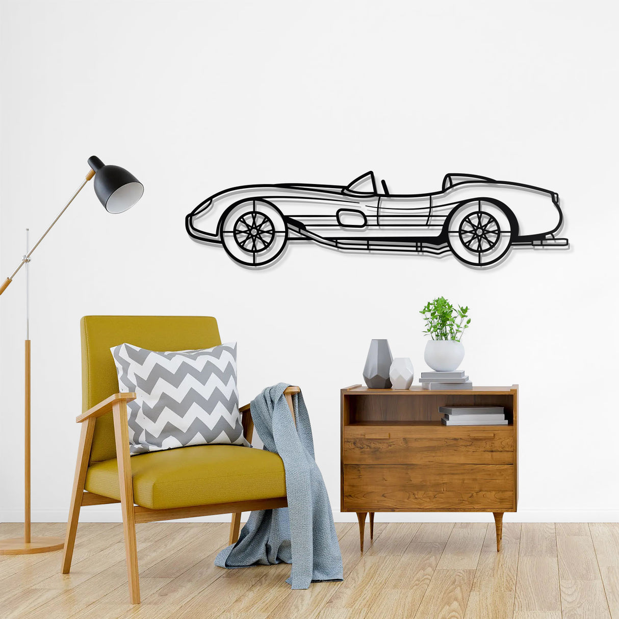 1957 250 Testa Rossa Metal Car Wall Art - NC0050