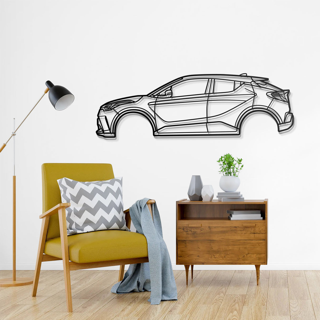 2018 C-HR 1st gen (AX10) Metal Car Wall Art - NC0614