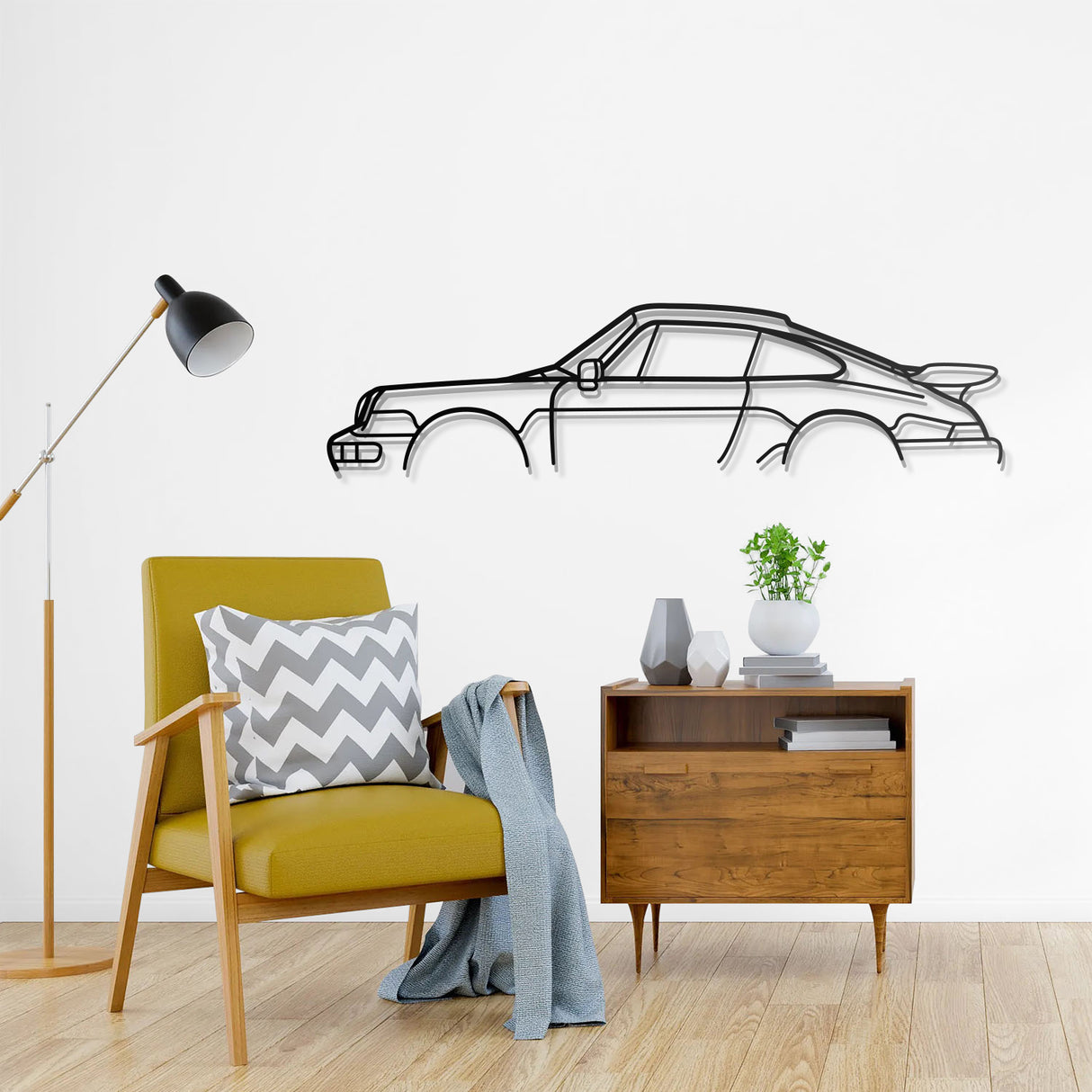 911 964 C2 Classic Metal Car Wall Art - NC0844