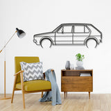 1976 Golf MK1 Detailed Metal Car Wall Art - NC0173