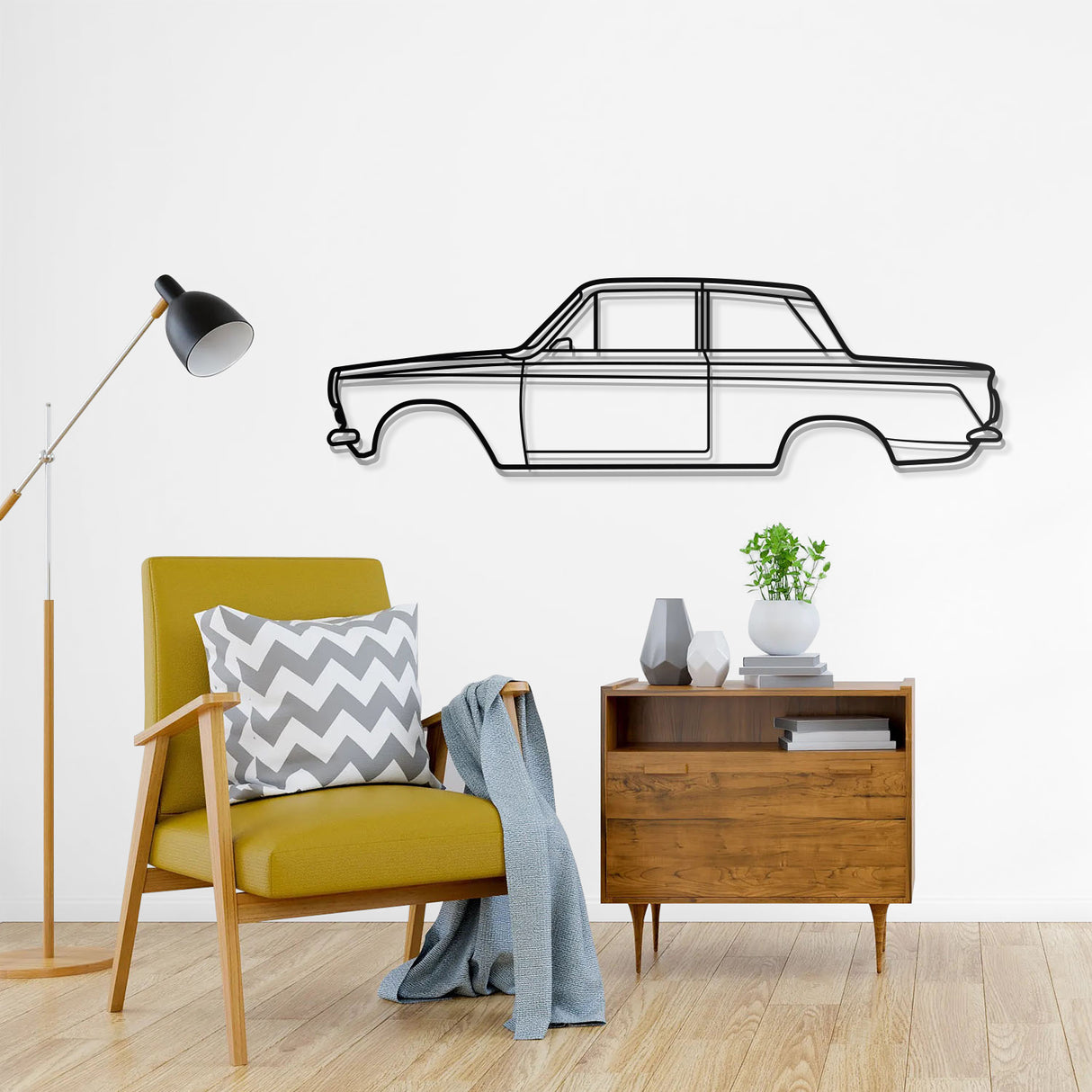 1966 Lotus Cortina Metal Car Wall Art -  NC0088