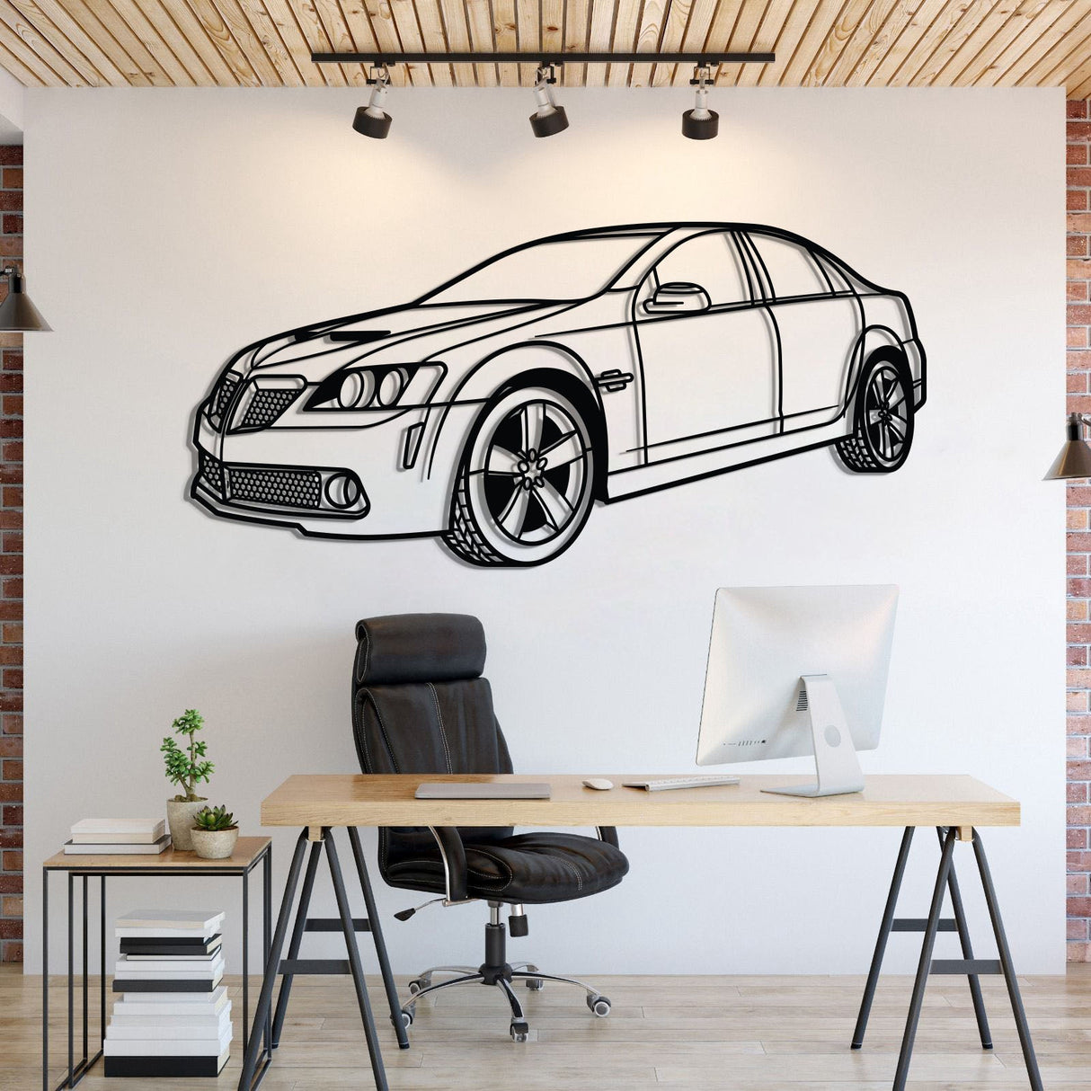 2009 G8 Perspective Metal Car Wall Art - NC1298