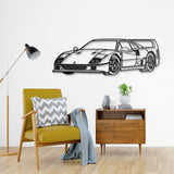 F40 Perspective Metal Car Wall Art - NC0438