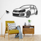 2011 Golf VI GTI Perspective Metal Car Wall Art - NC0465