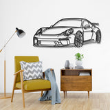 911 GT3 Model 991 Front Angle Metal Car Wall Art - NC0852