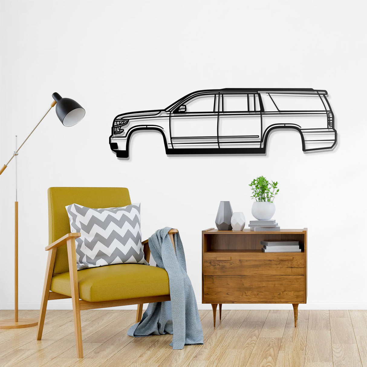 2015 Suburban 11th Gen Metal Car Wall Art - NC0542