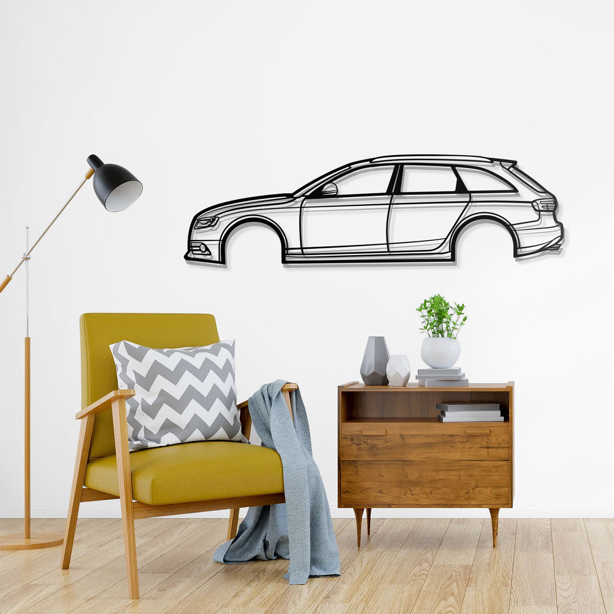 2009 S4 Avant Metal Car Wall Art - NC0393